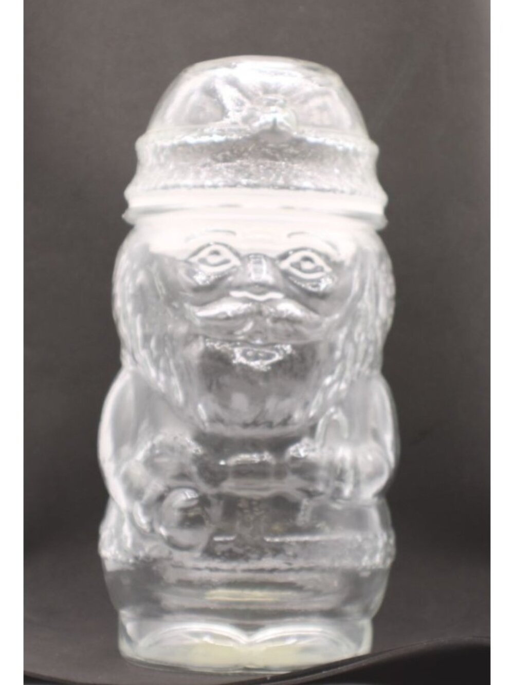 Libbey Clear Glass Santa Jar Storage Container Sealing Lid Durable Decor Vintage
